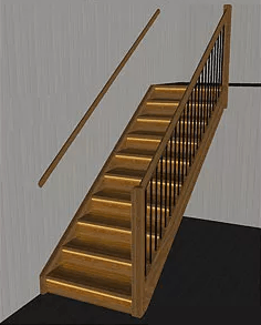 LED stripe under trappans nos